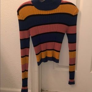 Multi-colored cropped sweater